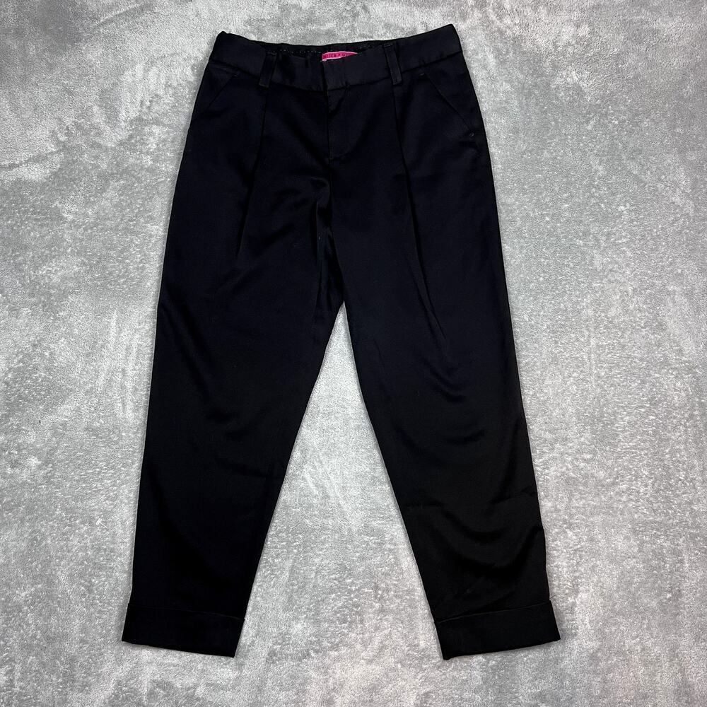 Alice and Olivia Dress Pants‎ Cuffed Womens 8 Black Career Designer Creased